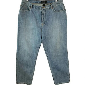 Venezia Denim Straight Leg High Waist Light Washed Mom Blue Jeans Plus Size 18